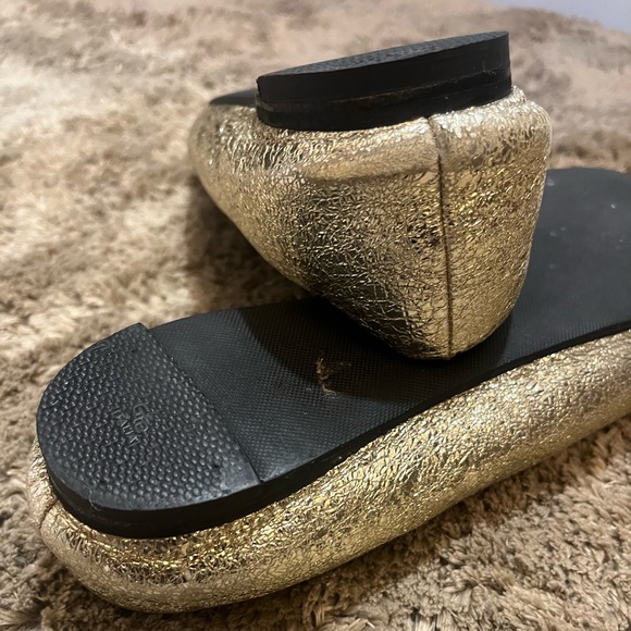 Gucci, loafers gold and monogramGG - Picture 7 of 7